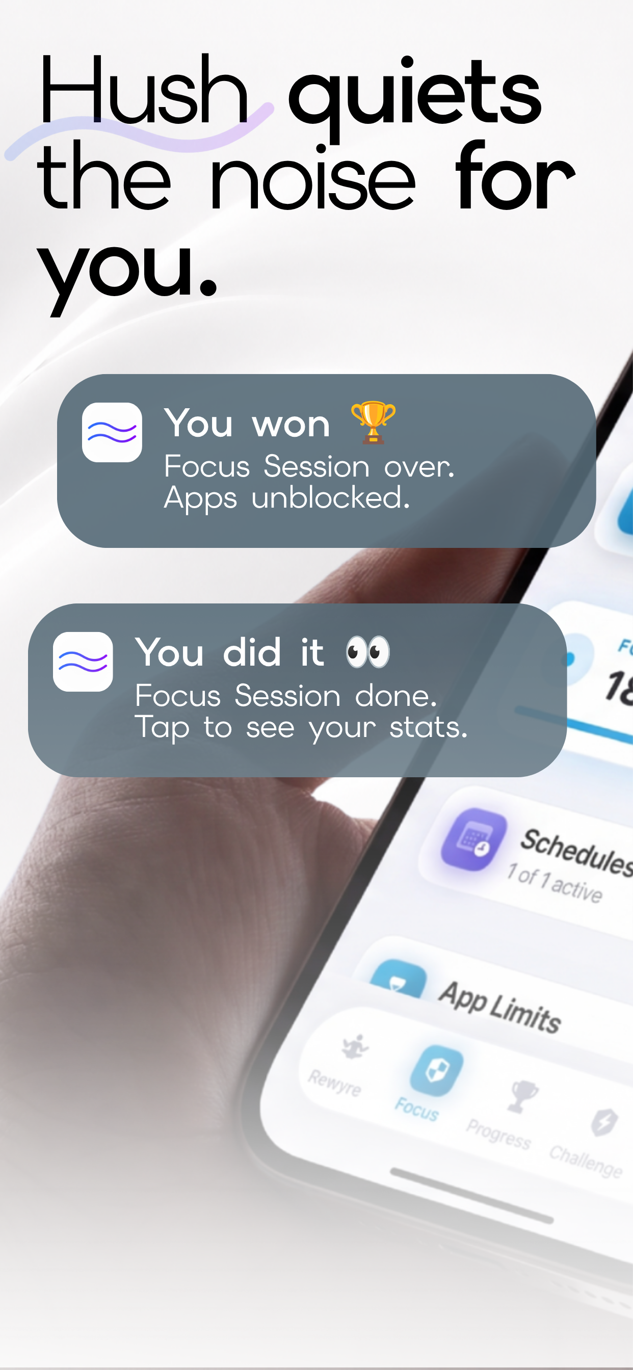 Hush quiets the noise - notifications